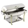 Bon Chef Elite Chafer Rectangular - 2 Gallon - Stainless Steel With Lion Legs