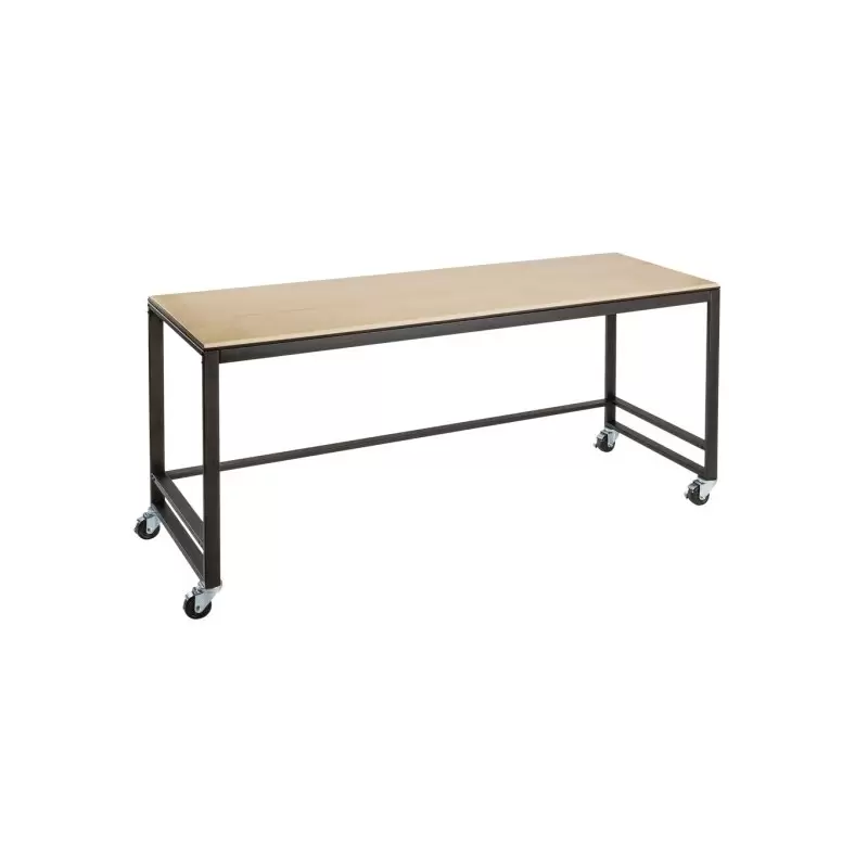 Cal-Mil Blonde 72" x 24" x 34" White Merchandising Table Cal-Mil Blonde 72" x 24" x 34" White Merchandising Table