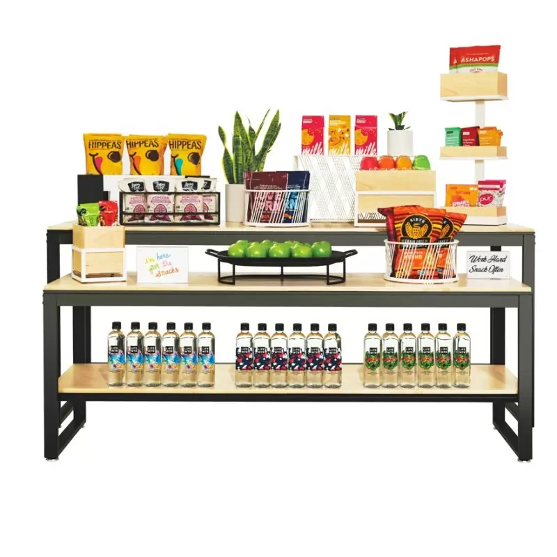 Cal-Mil Blonde 72" x 24" x 34" White Merchandising Table Cal-Mil Blonde 72" x 24" x 34" White Merchandising Table