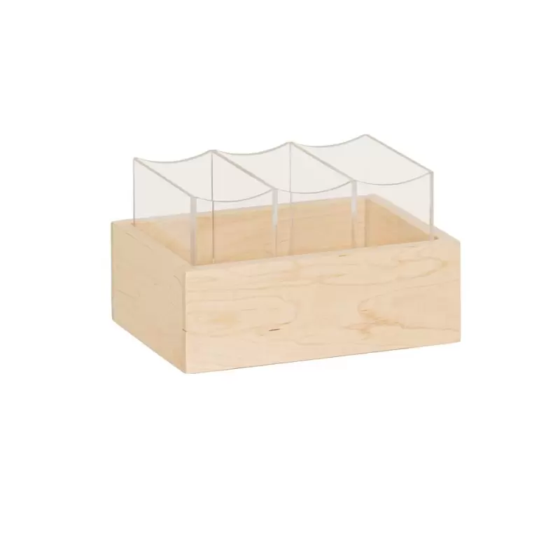 Cal-Mil 3 Section Flatware Holder - Blonde Cal-Mil 3 Section Flatware Holder - Blonde
