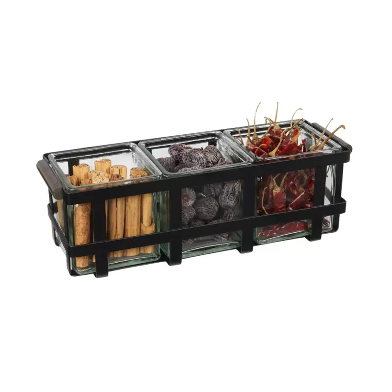 Cal-Mil Heritage Jar Display With 3 Glass Jars Cal-Mil Heritage Jar Display With 3 Glass Jars