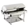 Bon Chef Elite Chafer Rectangular - 2 Gallon - Stainless Steel With Chrome Roman Legs