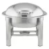 Bon Chef Power Line Induction Chafer 17"L x 18-1/2"W x 7"H - Round - 2 Gallon