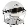 Bon Chef Elite Chafer Round - 2 Gallon - Stainless Steel With Chrome Lion Legs
