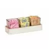Cal-Mil Newport Black Jar Display With 3 Glass Jars