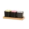 Cal-Mil Sydney Square Black Jar - Oak