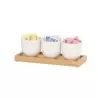 Cal-Mil Sydney Round White Jar Display - Oak