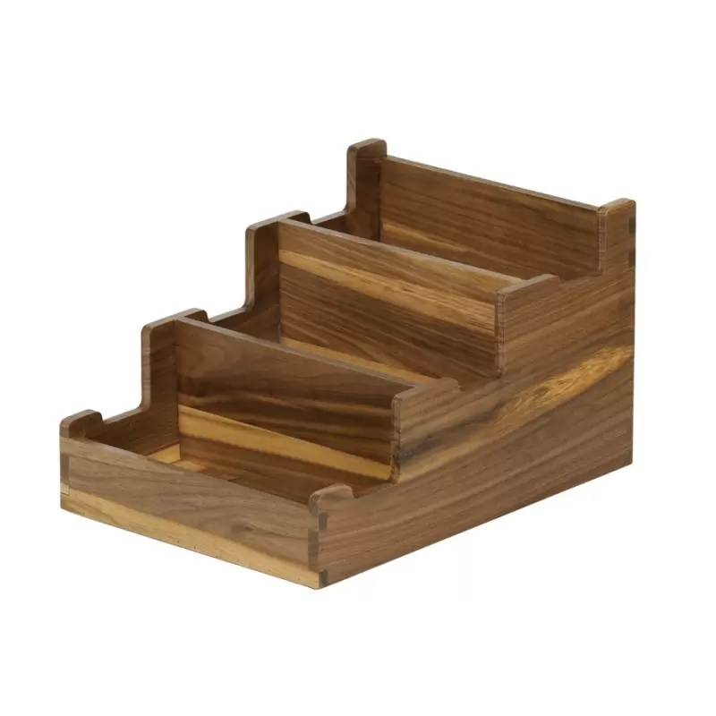 Cal-Mil Sydney 3 Sect Flatware Holder - Walnut Cal-Mil Sydney 3 Sect Flatware Holder - Walnut