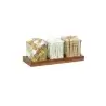 Cal-Mil Sydney 3 Jar Display - Walnut