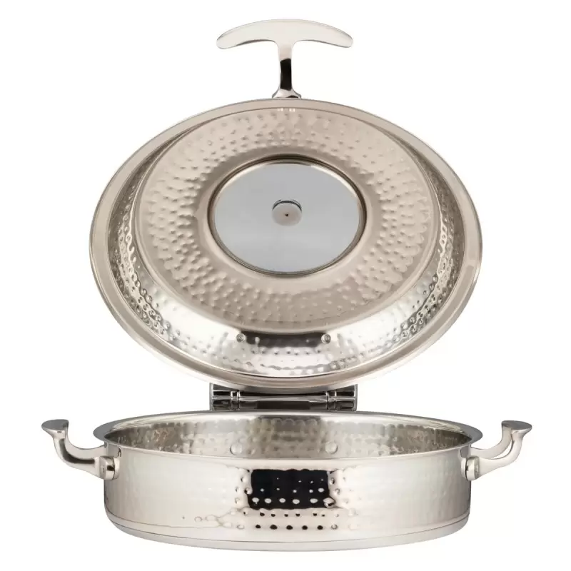 Bon Chef Cucina Pot 6 qt. - 12-3/8" dia. x 3" - With Slow Down Hinged Glass Lid Bon Chef Cucina Pot 6 qt. - 12-3/8" dia. x 3" - With Slow Down Hinged Glass Lid