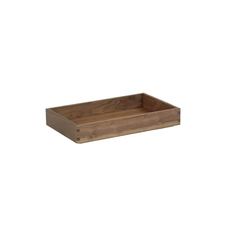 Cal-Mil Sydney 12 x 20 x 3H Wooden Shallow Tray - Walnut Cal-Mil Sydney 12 x 20 x 3H Wooden Shallow Tray - Walnut