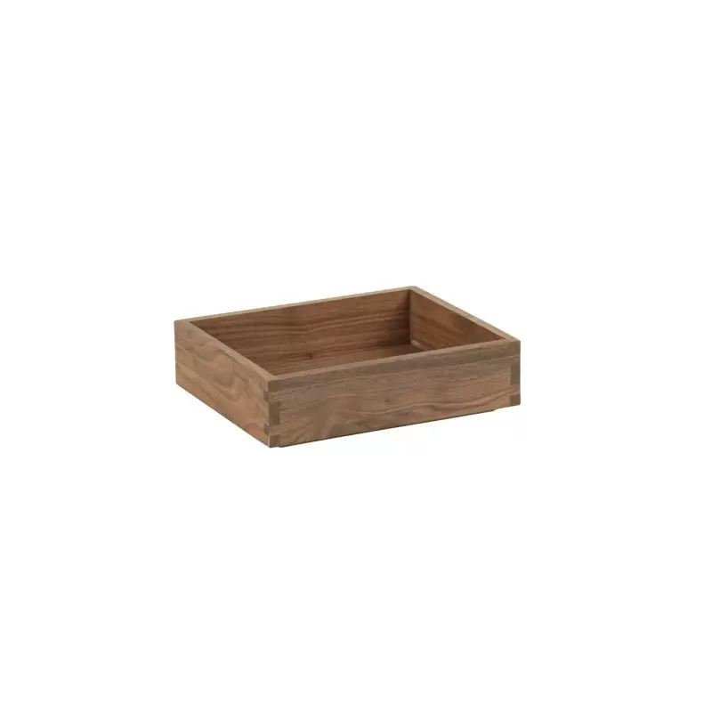 Cal-Mil Sydney 10 x 12 x 3H Wooden Shallow Tray - Walnut Cal-Mil Sydney 10 x 12 x 3H Wooden Shallow Tray - Walnut