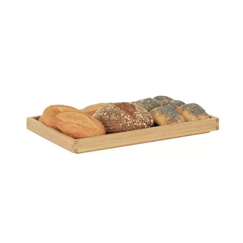 Cal-Mil Sydney 12 x 20 x 1.5H Wooden Shallow Tray - Oak Cal-Mil Sydney 12 x 20 x 1.5H Wooden Shallow Tray - Oak