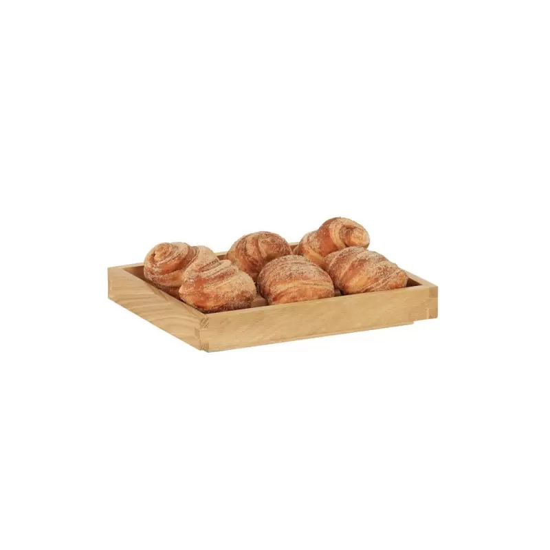 Cal-Mil Sydney 10 x 12 x 1.5 Wooden Shallow Tray - Oak Cal-Mil Sydney 10 x 12 x 1.5 Wooden Shallow Tray - Oak