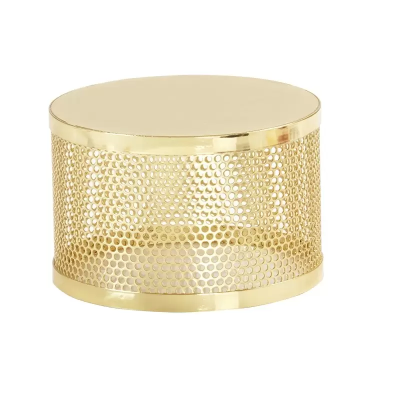 Cal-Mil Monaco 7 1/2" x 5" Round Gold Metal Display Riser Display Cal-Mil Monaco 7 1/2" x 5" Round Gold Metal Display Riser Display