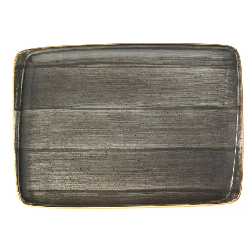 TURGLA ASCMOV26DT Turgla Bone China Space 9" x 6" Rectangular Grey ...