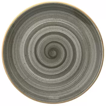 TURGLA ASCGRM27DZ Turgla Bone China Space dia.10.5" Round Grey Porc...