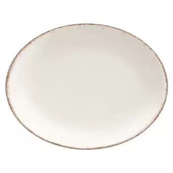 TURGLA E100MOV31OV Turgla Bone China Retro 12.25" x 9.5" x h:1" Ova...