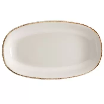 TURGLA E100GRM34OKY Turgla Bone China Retro 13" x 7.5" x h:1.5" Ova...