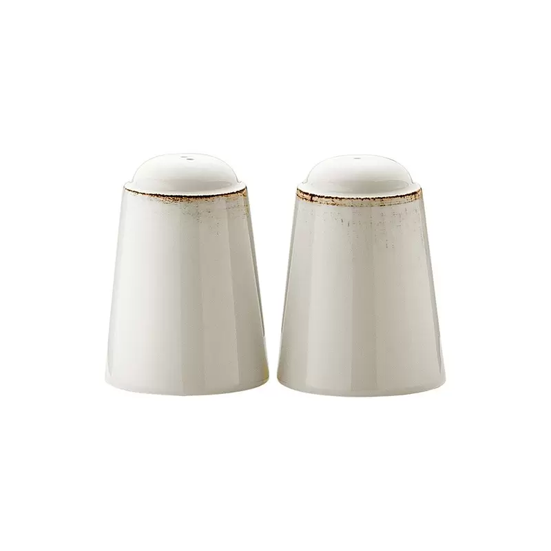 Turgla Bone China Retro dia.2" h:3" Round Decorated Porcelain Salt & Pepper Shaker Set Turgla Bone China Retro dia.2" h:3" Round Decorated Porcelain Salt & Pepper Shaker Set