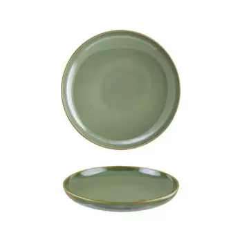 TURGLA SAGHYG25CK Turgla Bone China Sage dia.9.75" h:2" Round Green...