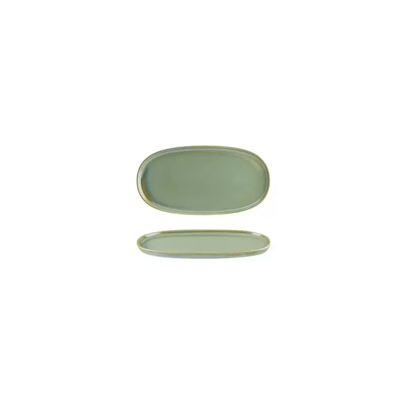 TURGLA SAGHYG30OV Turgla Bone China Sage 12" x 6.25" x h:0.75" Oval...