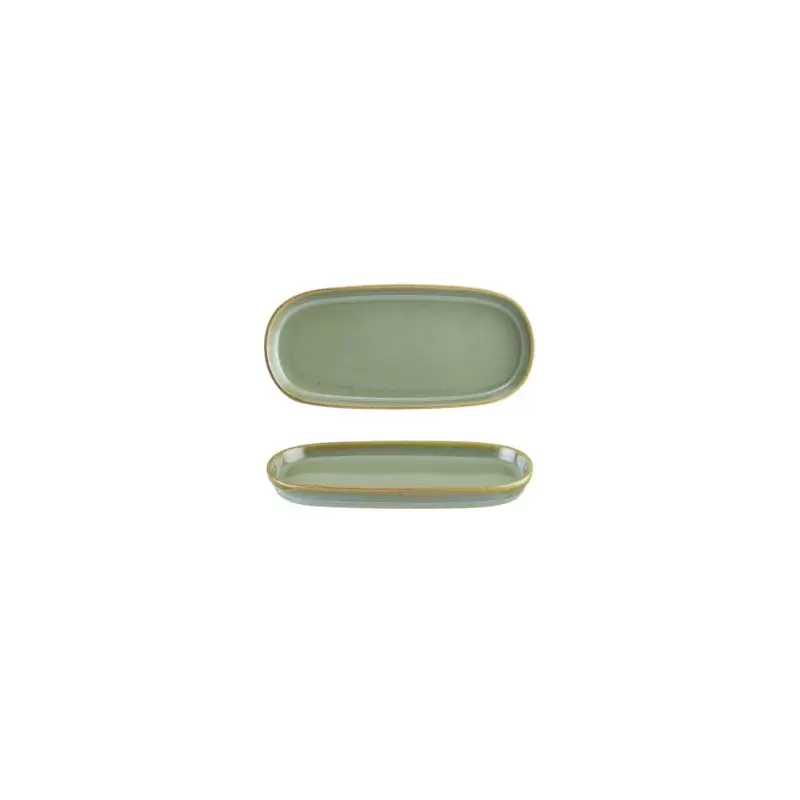 TURGLA SAGHYG21OV Turgla Bone China Sage 8.5" x 4" x h:0.75" Oval G...