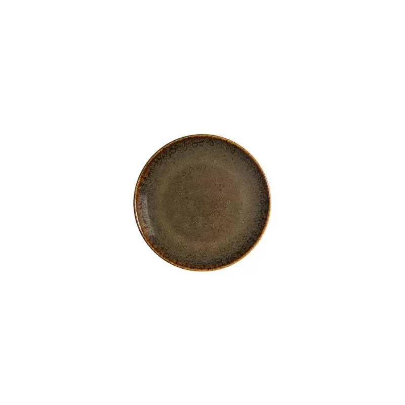 TURGLA OTIGRM30DZ Turgla Bone China Tierra dia.12" Round Brown Porc...