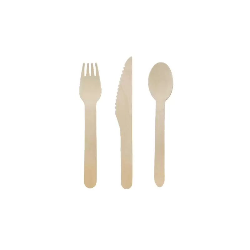 PacknWood Wooden Cutlery Kit - 288 pcs PacknWood Wooden Cutlery Kit - 288 pcs