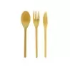 PacknWood Wood Fiber Composite Cutlery 3-1 Kit (Knife + Fork + Spoon) - 7.08'' - 250 pcs