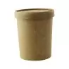 PacknWood Brown Kraft Soup Cup With Kraft Lid Included - 24 Oz - Diam.4.5'' H: 4.4'' - 250 Pcs - 250 pcs