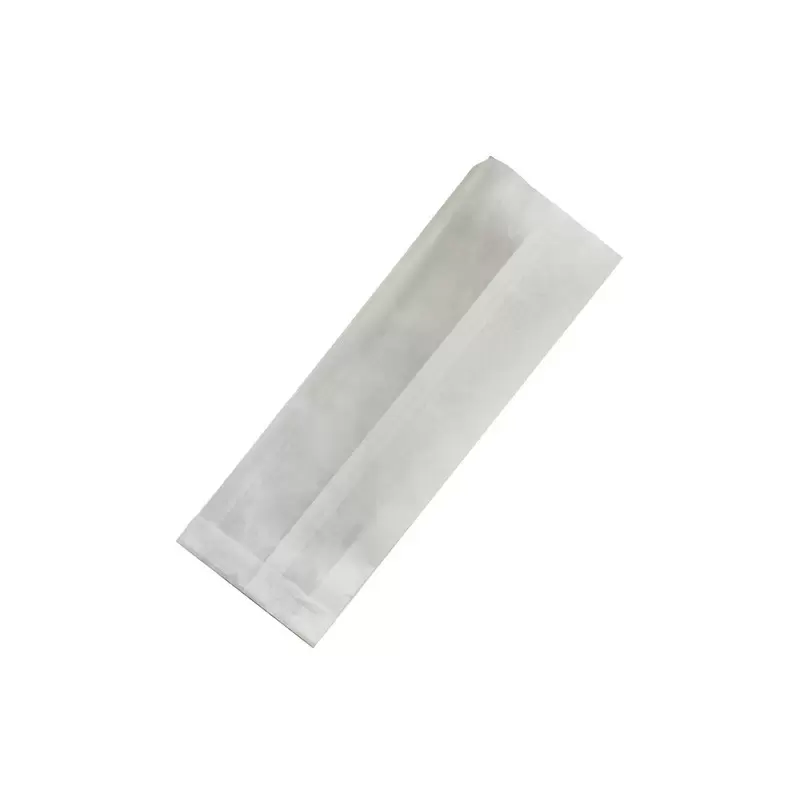 PacknWood White Greaseproof Sandwich Bag With Crystal Window - L: 12.2'' W: 4.3'' H: 1.6'' - 1000 pcs PacknWood White Greaseproof Sandwich Bag With Crystal Window - L: 12.2'' W: 4.3'' H: 1.6'' - 1000 pcs