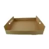 PacknWood Kraft Paper Tray With Handles - 15 x 11 x 1.7'' - 100 pcs