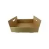PacknWood Kraft Paper Tray With Handles - 13 x 13 x 3'' - 100 Pcs - 100 pcs