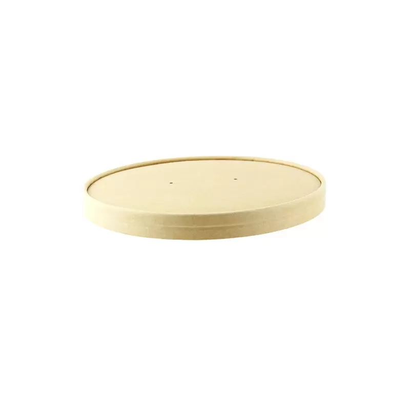 PacknWood Bamboo Fiber Paper Lid - Dia:5.9'' H:0.63'' - 360 pcs PacknWood Bamboo Fiber Paper Lid - Dia:5.9'' H:0.63'' - 360 pcs