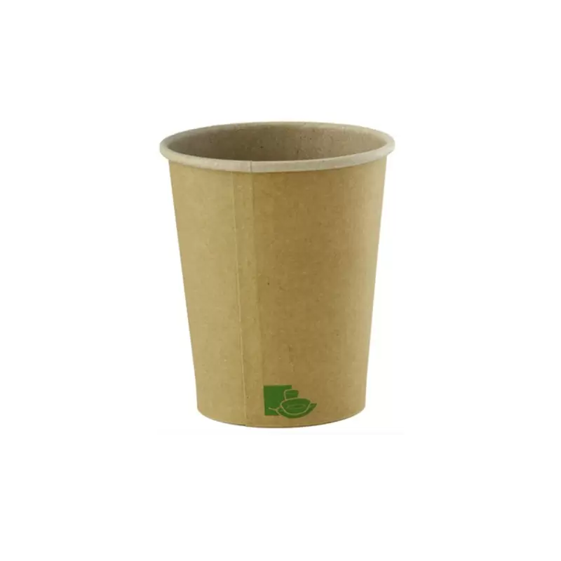 PacknWood Zen Kraft Recyclable Paper Cup - 8Oz Diam.3.15'' H:3.6'' - 1000 Pcs PacknWood Zen Kraft Recyclable Paper Cup - 8Oz Diam.3.15'' H:3.6'' - 1000 Pcs
