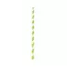 PacknWood Green Striped Giant Smoothie Paper Straws Coated With Bee'S Wax - 2000 pcs