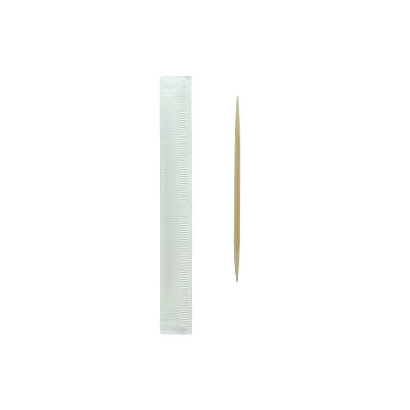 PacknWood Individually Wrapped Wooden Toothpicks - 2.5'' - 5000 pcs PacknWood Individually Wrapped Wooden Toothpicks - 2.5'' - 5000 pcs