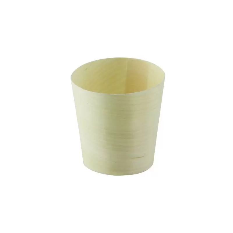 PacknWood Mini Wooden Cup - 3.5 Oz Diam.2.3'' H: 2.1'' - 1000 Pcs PacknWood Mini Wooden Cup - 3.5 Oz Diam.2.3'' H: 2.1'' - 1000 Pcs