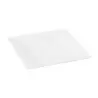 PacknWood Square White Sugarcane Plate - 7.8 x 7.8'' - 500 Pcs - 500 pcs