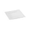 PacknWood Square White Sugarcane Plate - 6.2 x 6.2'' - 500 Pcs - 500 pcs