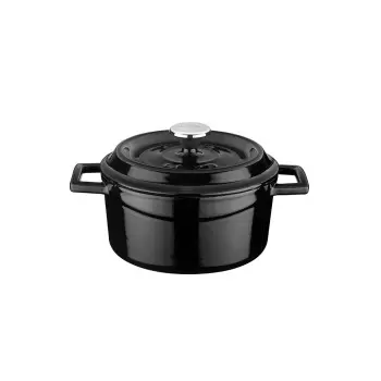 TURGLA TCB1114BLK Turgla Cast Iron dia.5.5" h:2" 26 oz. Round Black...