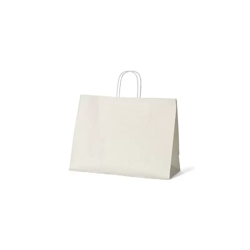 White Elegant Paper Shopper Bags - XLarge - 16'' x 6'' x 12'' - Pack of 250 White Elegant Paper Shopper Bags - XLarge - 16'' x 6'' x 12'' - Pack of 250