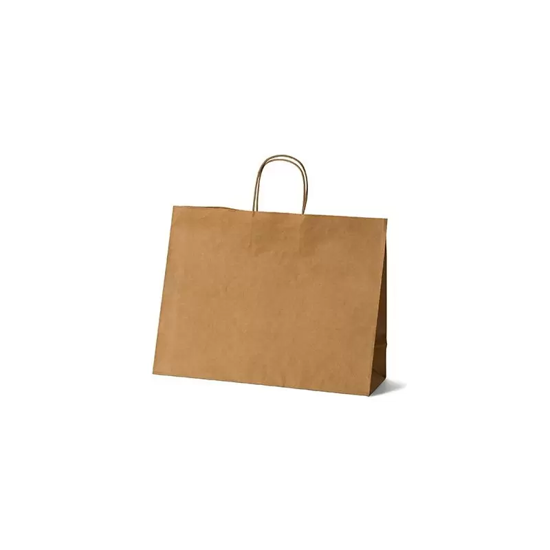 Kraft Elegant Paper Shopper Bags - XLarge - 16'' x 6'' x 12'' - Pack of 250 Kraft Elegant Paper Shopper Bags - XLarge - 16'' x 6'' x 12'' - Pack of 250