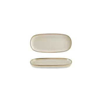 TURGLA SANHYG21OV Turgla Bone China Sand 8.5" x 4" x h:0.75" Oval B...
