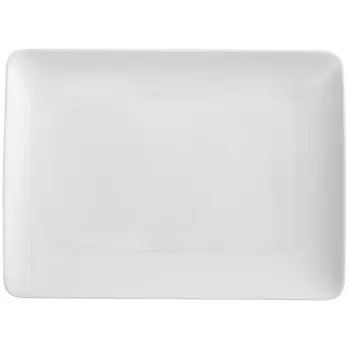 Degrenne Modulo White Rectangular Presentation Coupe Plate - 34 x 26 cm - 13''3/8 x 10''1/4 - Set of 3