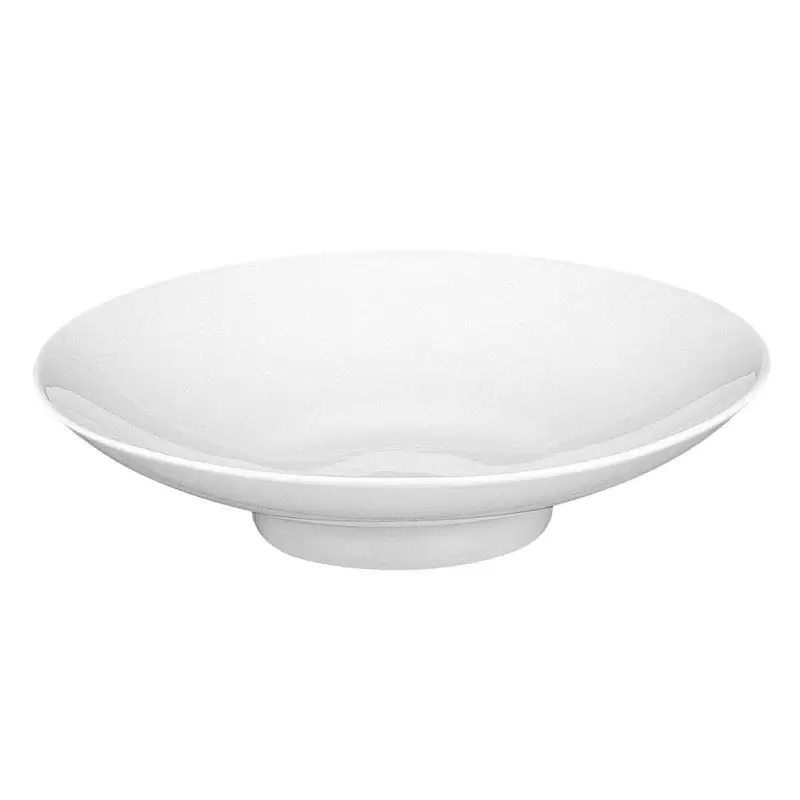 Degrenne 136530 Degrenne Modulo White Round Shallow Bowl. Footed - ...