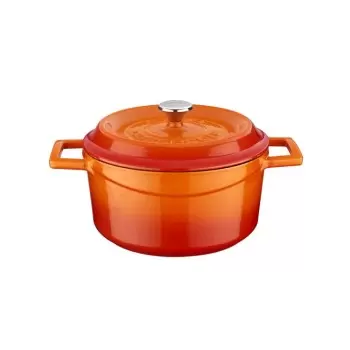 TURGLA TTMN12ORG1 Turgla Cast Iron dia.5" h:2.5" 18 oz. Round Orang...