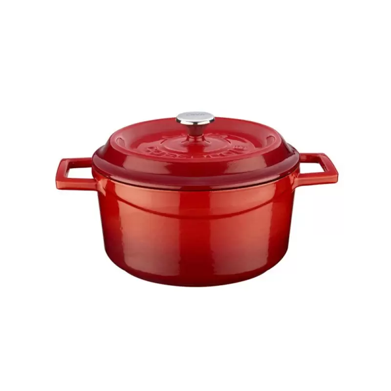 TURGLA TTMN10RED Turgla Cast Iron dia.4" h:2" 13 oz. Round Red Cast...