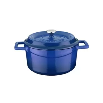 TURGLA TTMN10CBL Turgla Cast Iron dia.4" h:2" 13 oz. Round Blue Cas...